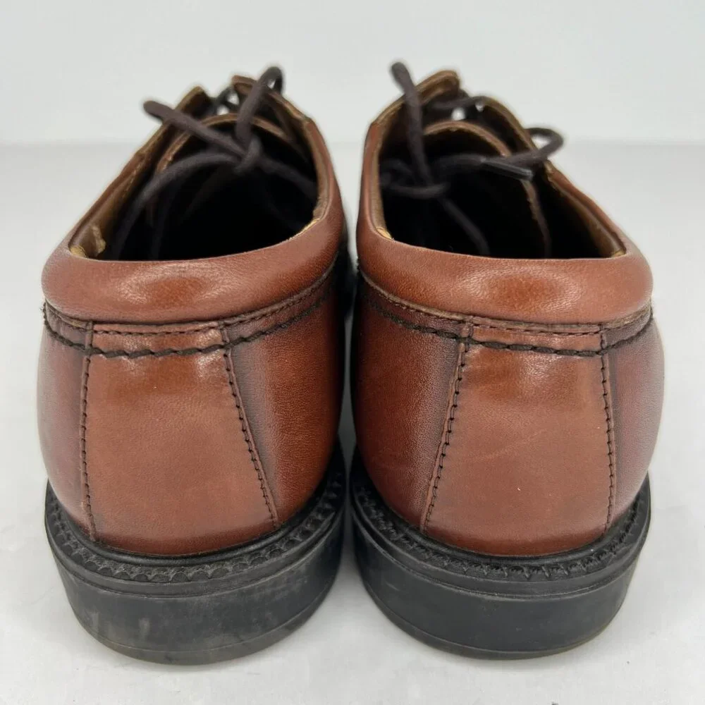 Dockers Mens 090-2210 Brown Gordon Leather Cap Toe Oxford Size 8 W Dress Shoes